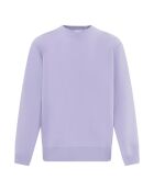 Felpa girocollo in cotone biologico color lavanda