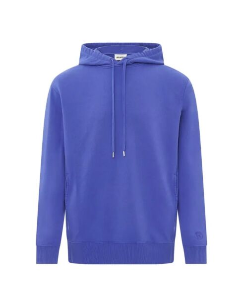 Sudadera con capucha de algodón orgánico azul índigo