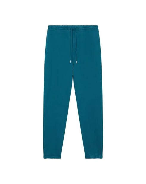 Pantalones deportivos delgados de algodón orgánico de color verde pato