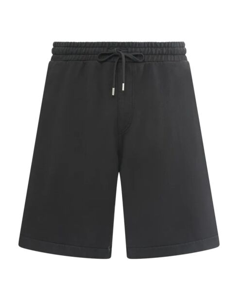 Pantalones cortos negros de forro polar de algodón orgánico