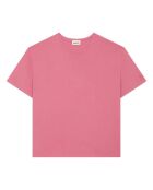 T-shirt oversize in cotone biologico rosa antico