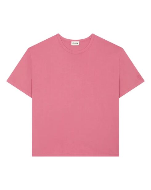 Camiseta extragrande rosa vieja de algodón orgánico