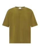 T-shirt oversize in cotone biologico color bronzo