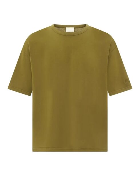 Camiseta sobredimensionada de algodón orgánico color bronce