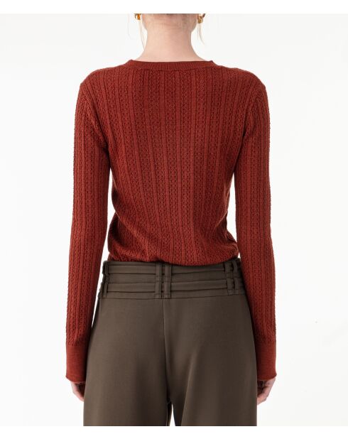 Pull en laine Thalia rouille