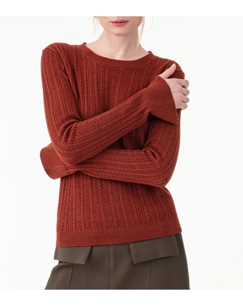 Pull en laine Thalia rouille