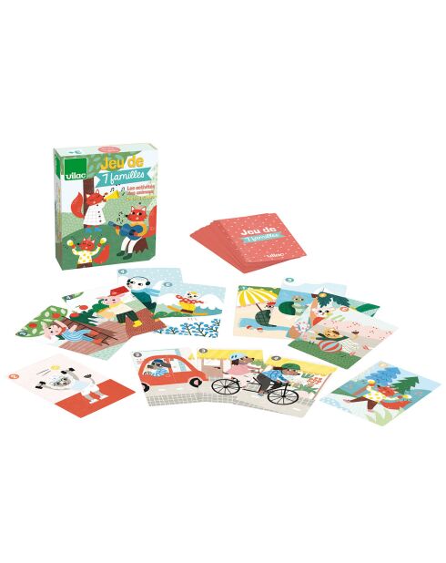 Jeu de 7 familles Les activités des animaux - Michelle Carlslund multicolore - 4 ans et +