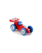 Voiture de course rouge/bleu - 18 mois