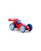 Voiture de course rouge/bleu - 18 mois