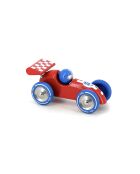 Voiture de course rouge/bleu - 18 mois