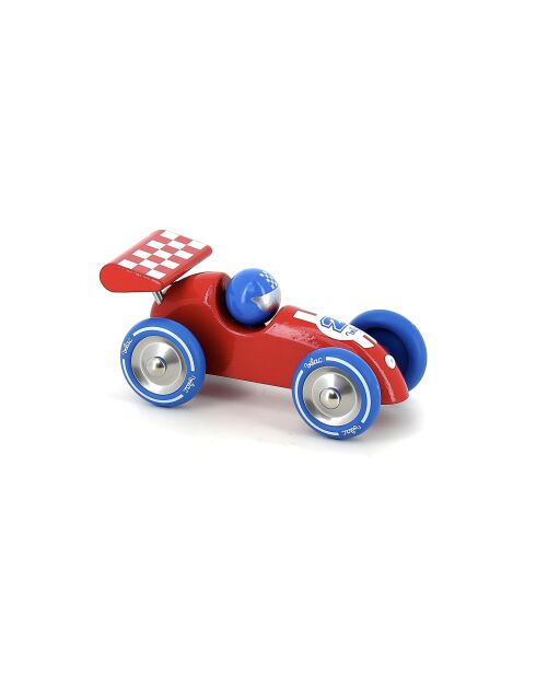 Voiture de course rouge/bleu - 18 mois