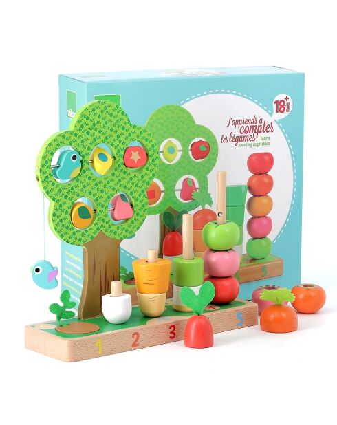 J'apprends à compter les légumes multicolore - 18 mois