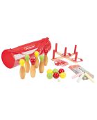 Paquete de juegos para exteriores de madera amarillo/verde/rojo - A partir de 3 años