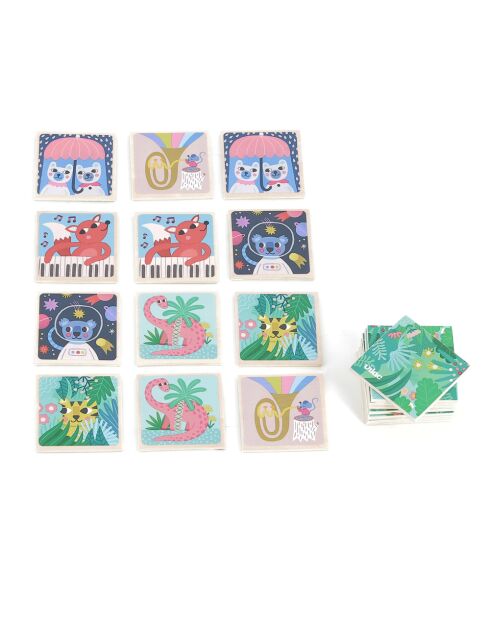 Mémo imagier multicolores - Michelle Carlslund - 2 ans et +