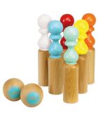 6 veelkleurige retro kegels - 5 jaar en +