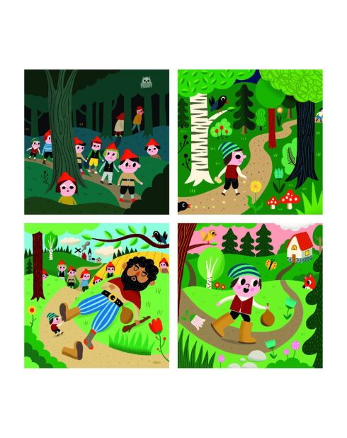 4 Little Thumb-puzzels - Ingela P.Arrhenius groen - 2 jaar en +