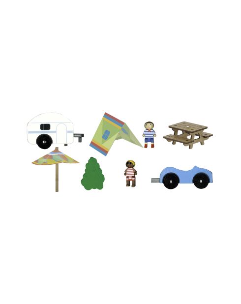 Les vacances au camping multicolores- 3 ans et +
