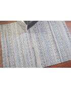Teppich Sarah aus recycelter Baumwolle elfenbeinfarben/blau - 120x180 cm