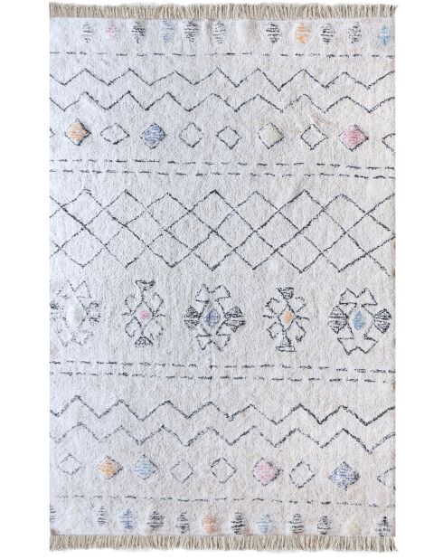 Seabert katoenen vloerkleed ivoor/multi - 120x180 cm