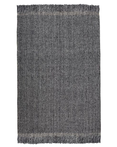 Kulti grijs wollen vloerkleed - 120x170 cm