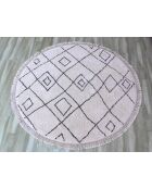 Tapis en coton Ervin ivoire/taupe -L.160 cm