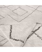 Tapis en coton Ervin ivoire/taupe -L.160 cm