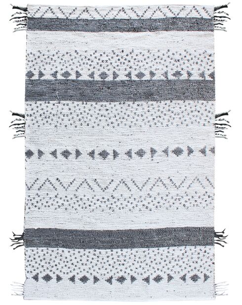 Alfombra Callista blanca/negra - 120x180 cm