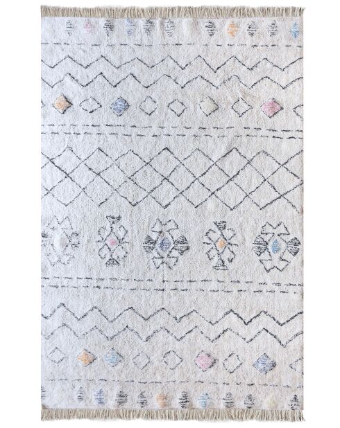 Alfombra Seabert de algodón marfil/multicolor - 160x230 cm