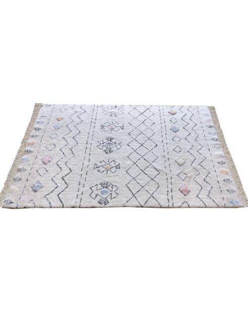 Alfombra Seabert de algodón marfil/multicolor - 160x230 cm