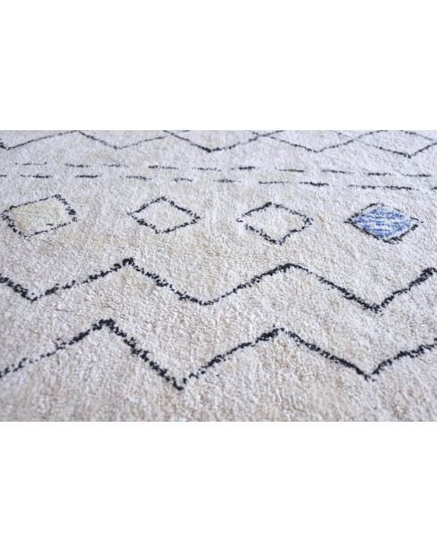 Tapis en coton Seabert ivoire/multi - 160x230 cm