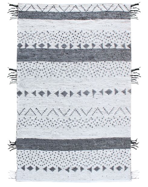 Alfombra Callista blanca/negra - 160x230 cm