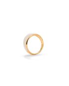 Viva Popcorn Mini Ring aus 18 Karat vergoldetem 925er-Silber, weiß