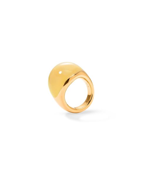 Bague en argent 925 plaqué or 18 carats Viva Banana XL jaune clair