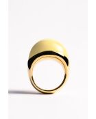 Bague en argent 925 plaqué or 18 carats Viva Banana XL jaune clair
