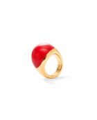 Bague en argent 925 plaqué or 18 carats Viva Red XL rouge