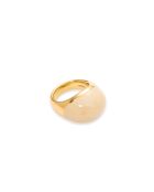 Bague en argent 925 plaqué or 18 carats Viva Vanilla XL crème