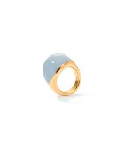 Bague en argent 925 plaqué or 18 carats Viva Vintage Blue XL bleu vintage