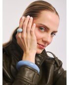 Bague en argent 925 plaqué or 18 carats Viva Vintage Blue XL bleu vintage