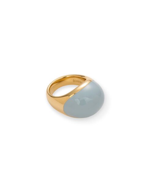 Bague en argent 925 plaqué or 18 carats Viva Vintage Blue XL bleu vintage