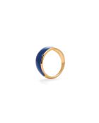 Viva Blueberry Mini Ring aus 18 Karat vergoldetem 925er-Silber, dunkelblau