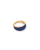 Viva Blueberry Mini Ring aus 18 Karat vergoldetem 925er-Silber, dunkelblau
