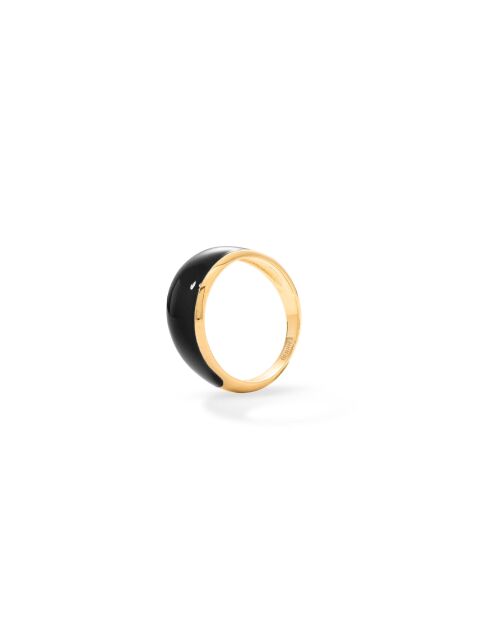 Bague en argent 925 plaqué or 18 carats Viva Black Mini noir