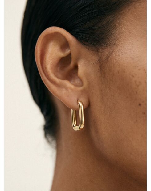 Boucles d'oreilles en argent 925 plaqué or 18 carats Copenhagen Mini Gold doré