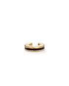 Bague d'oreille en argent 925 plaqué or 18 carats Viva Black noir