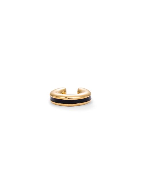 Bague d'oreille en argent 925 plaqué or 18 carats Viva Black noir