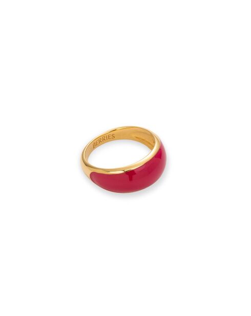 Bague en argent 925 plaqué or 18 carats Viva Raspberry Mini framboise