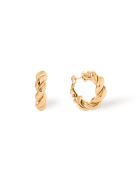 Boucles d'oreilles en argent 925 plaqué or 18 carats Mini Milan Gold doré