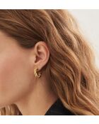 Boucles d'oreilles en argent 925 plaqué or 18 carats Mini Milan Gold doré