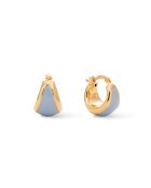Boucles d'oreilles en argent 925 plaqué or 18 carats Viva Vintage Blue bleu vintage