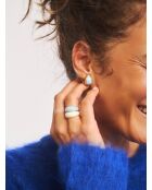 Boucles d'oreilles en argent 925 plaqué or 18 carats Viva Vintage Blue bleu vintage